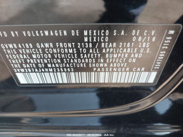 3VW2B7AJ4HM235963 Volkswagen Jetta 1.4t S