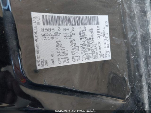 5N1AL0MM2EC505810 Infiniti QX60