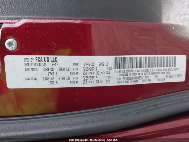 2C4RDGEG7HR848212 Dodge Grand Caravan Gt