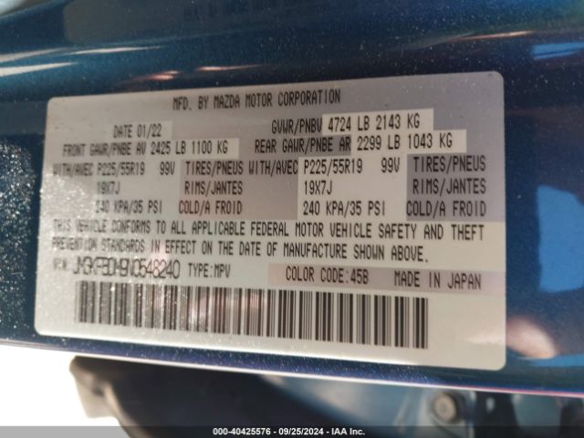 JM3KFBDM9N0548240 Mazda Cx-5 2.5 S Premium