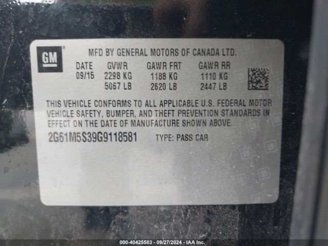 2G61M5S39G9118581 Cadillac Xts Luxury Collection