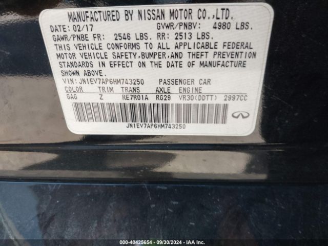 JN1EV7AP6HM743250 Infiniti Q50 3.0t Sport