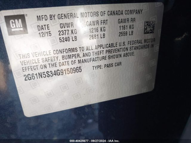 2G61N5S34G9150965 Cadillac Xts Luxury Collection