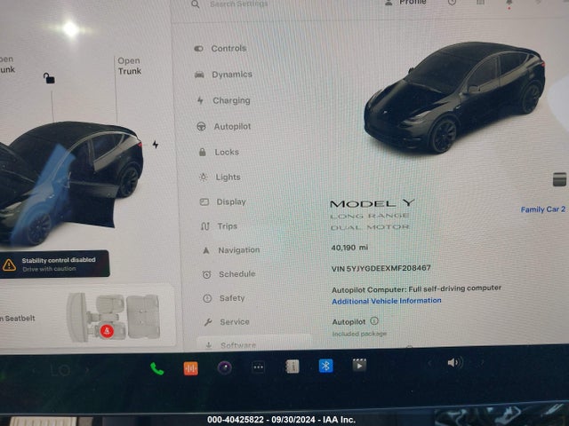 2021 TESLA MODEL Y 5YJYGDEEXMF208467 Photo 6