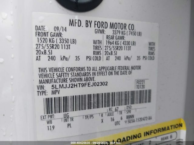 5LMJJ2HT9FEJ02302 Lincoln Navigator