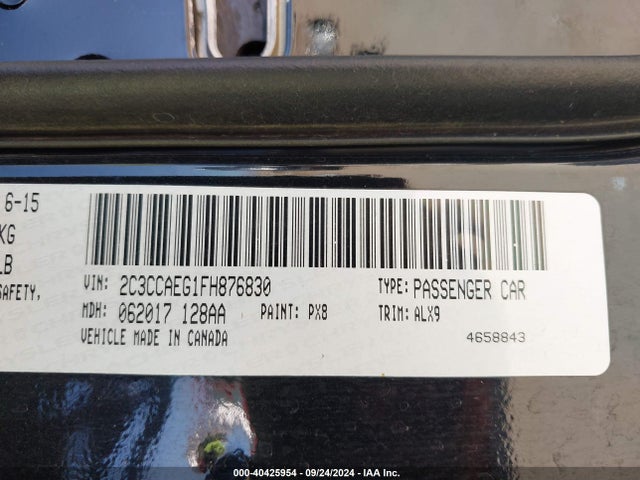 2C3CCAEG1FH876830 Chrysler 300C