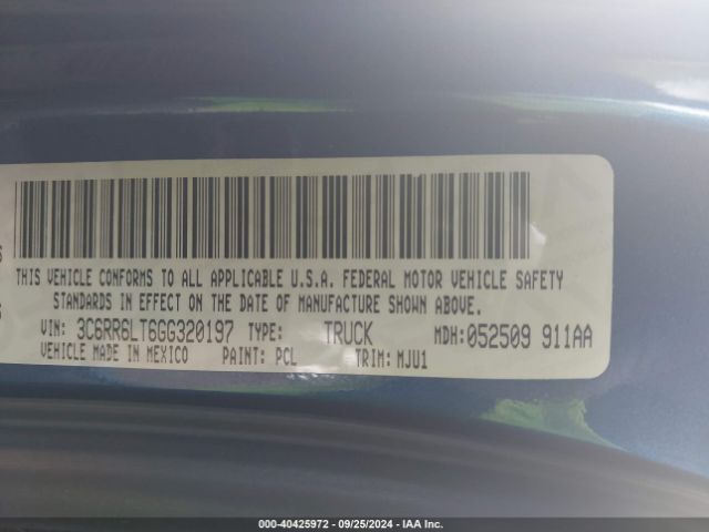 3C6RR6LT6GG320197 RAM 1500 Lone Star