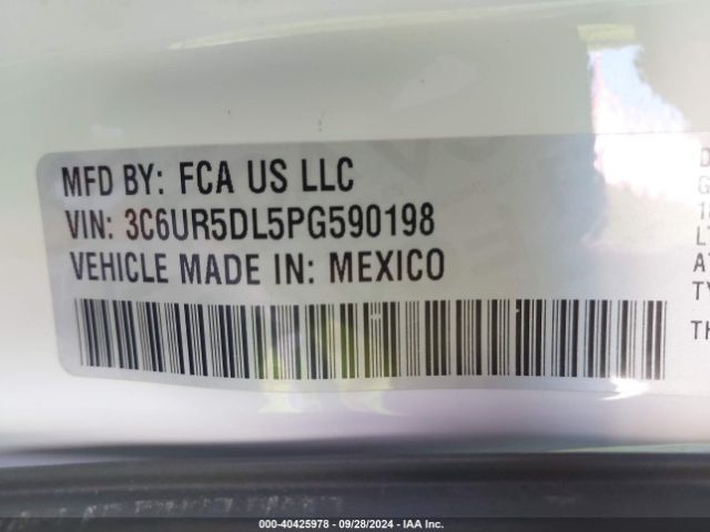 3C6UR5DL5PG590198 RAM 2500 Big Horn  4x4 6'4 Box