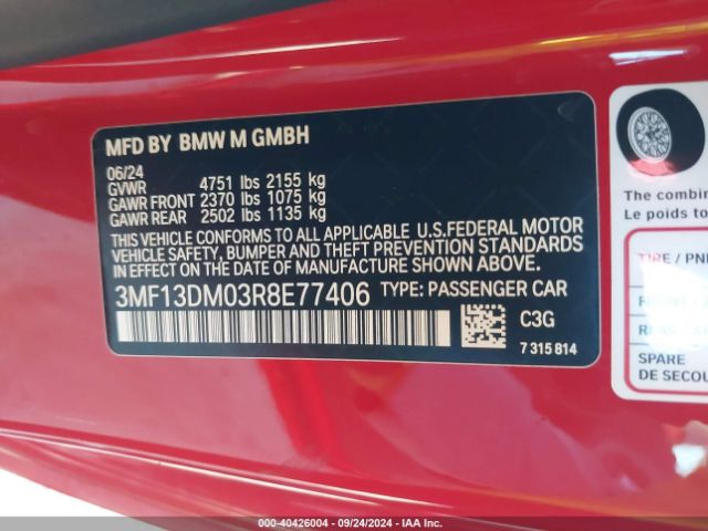 3MF13DM03R8E77406 BMW M2
