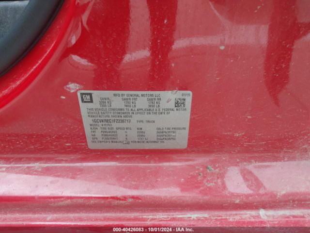 1GCVKREC1FZ236717 Chevrolet Silverado 1500 1lt
