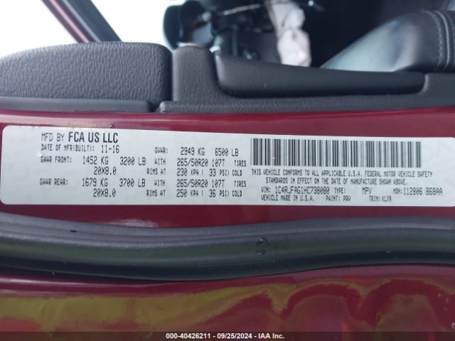 1C4RJFAG1HC738080 Jeep Grand Cherokee Altitude 4x4