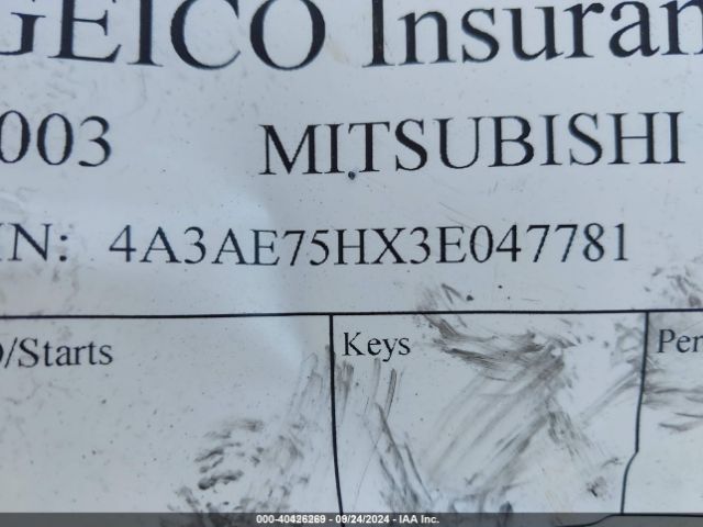 2003 MITSUBISHI ECLIPSE SPYDER 4A3AE75HX3E047781 Photo 8