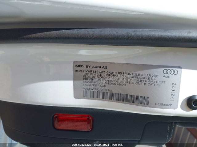 WAUFACF52RA112718 Audi A5 Sportback Premium Plus 45 Tfsi Quattro S Tronic