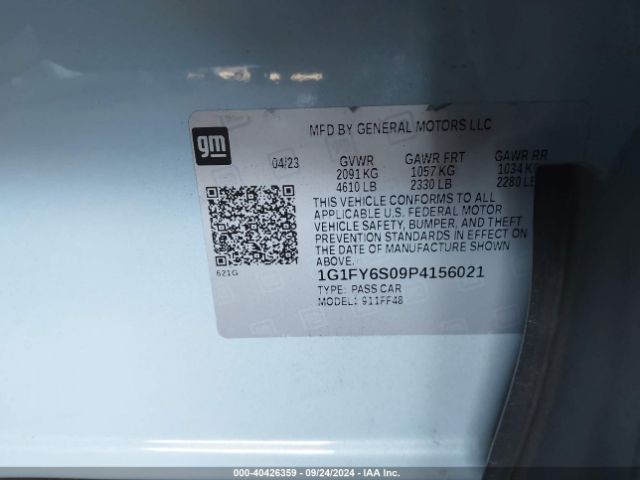 1G1FY6S09P4156021 Chevrolet Bolt Euv Fwd Lt