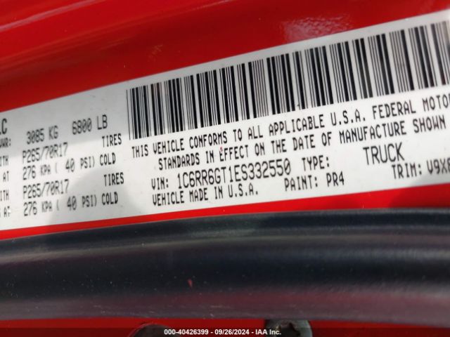 1C6RR6GT1ES332550 RAM 1500 Slt
