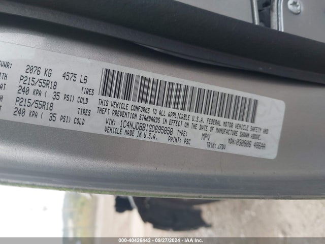 Jeep Compass 75th Anniversary 2016 1C4NJDBB1GD695858 Image 9