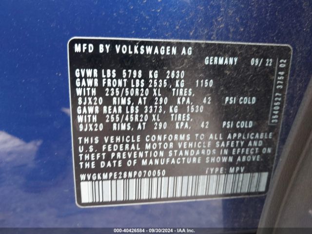 WVGKMPE28NP070050 Volkswagen ID.4 PRO S