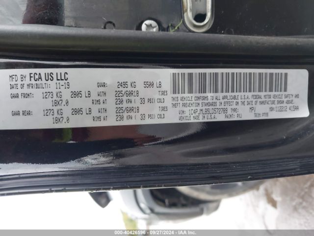 1C4PJMLB5LD572789 Jeep Cherokee Altitude 4x4