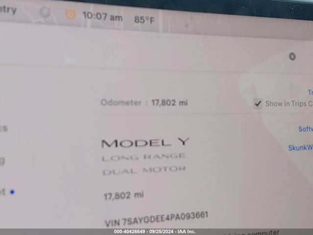 2023 TESLA MODEL Y 7SAYGDEE4PA093661 Photo 6