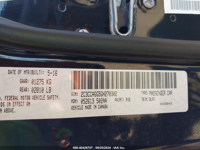 2C3CCAGG5GH270302 Chrysler 300 300s Alloy Edition