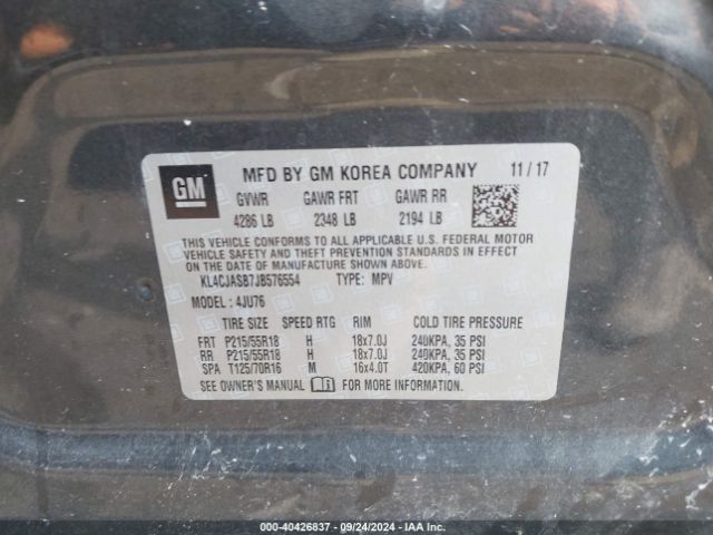 KL4CJASB7JB576554 Buick Encore Preferred