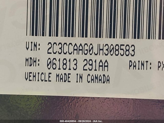2C3CCAAG0JH308583 Chrysler 300 Touring