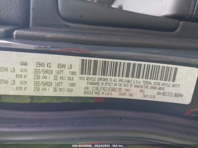1C4RJFAG1HC886195 Jeep Grand Cherokee Altitude 4x4