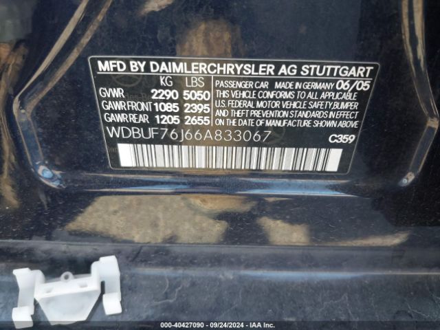 2006 MERCEDES-BENZ E 55 AMG WDBUF76J66A833067 Photo 8