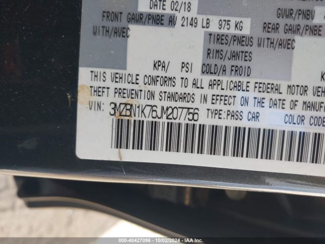 3MZBN1K76JM207756 Mazda Mazda3 Sport