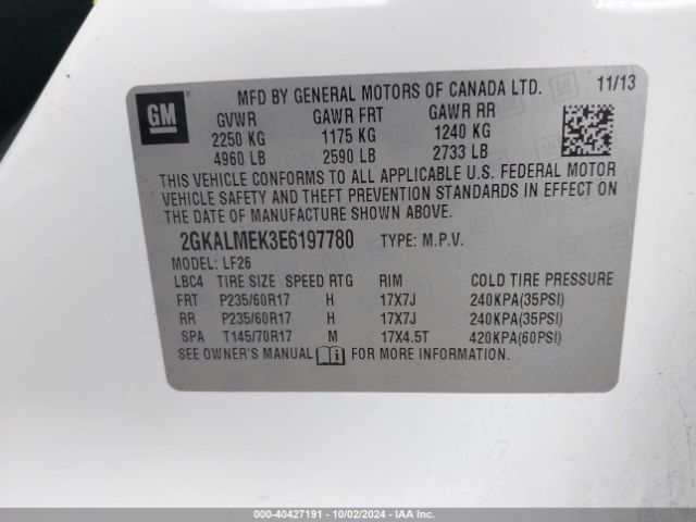2GKALMEK3E6197780 GMC Terrain Sle-1