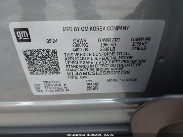 KL4AMCSL6SB027738 Buick Encore Gx Preferred Awd