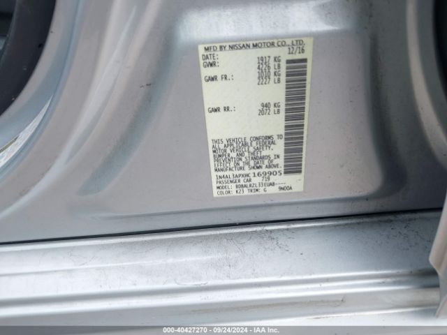 1N4AL3APXHC169905 Nissan Altima 2.5 Sl