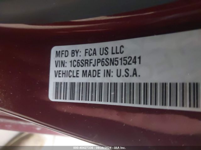 1C6SRFJP6SN515241 RAM 1500 Laramie  4x4 5'7 Box