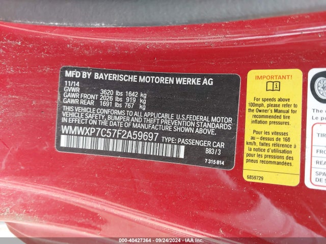 2015 MINI HARDTOP WMWXP7C57F2A59697 Photo 8