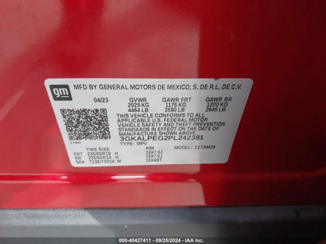3GKALPEG2PL242381 GMC Terrain Fwd Slt