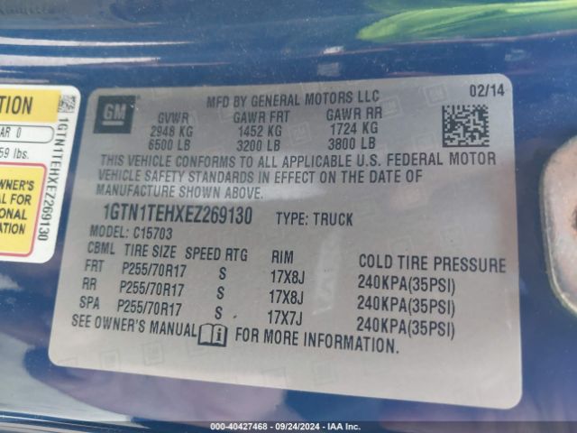 1GTN1TEHXEZ269130 GMC SIERRA 1500