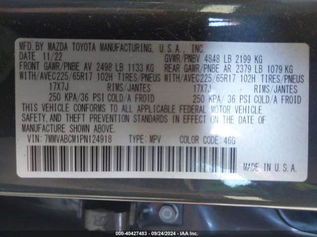 7MMVABCM1PN124918 Mazda Cx-50 2.5 S Preferred Plus