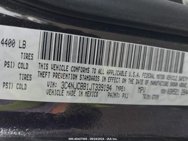3C4NJCBB1JT339194 Jeep Compass Latitude Fwd