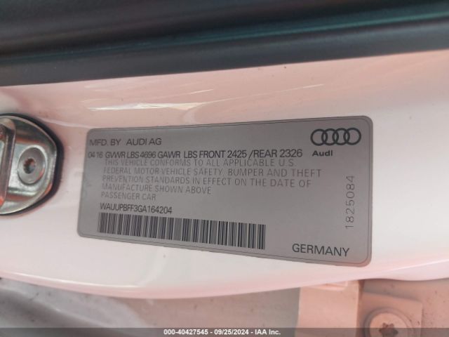 WAUUPBFF3GA164204 Audi A3 E-tron 1.4t Premium
