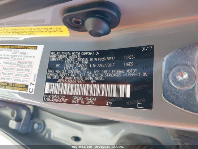 JTEBU5JR2H5416973 Toyota 4runner Trd Pro