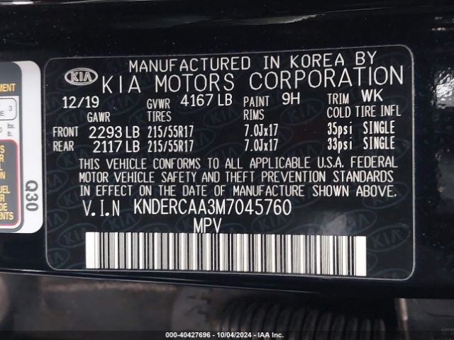KNDERCAA3M7045760 KIA SELTOS EX