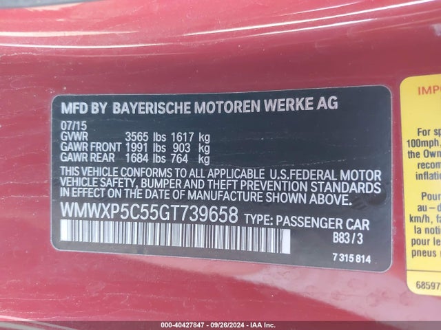 2016 MINI HARDTOP WMWXP5C55GT739658 Photo 8