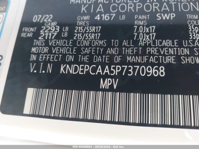 KNDEPCAA5P7370968 KIA Seltos Lx