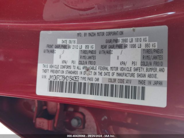 JM1DKFC76H0154053 Mazda Cx-3 Touring