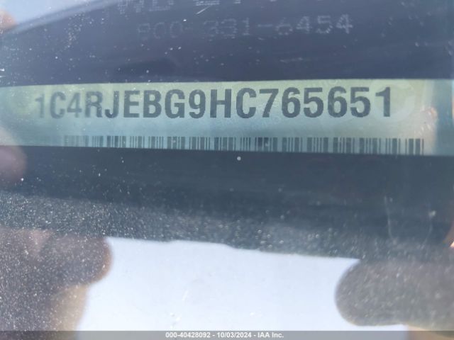 1C4RJEBG9HC765651 Jeep Grand Cherokee Limited 4x2