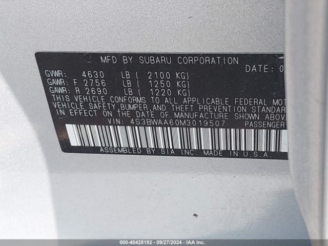 4S3BWAA60M3019507 Subaru Legacy