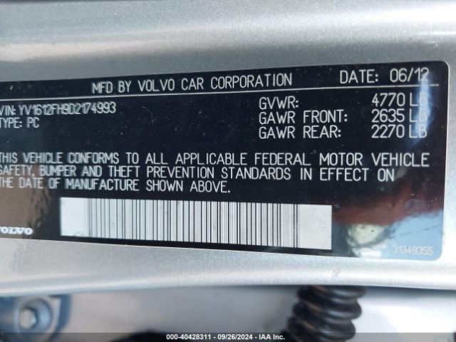 2013 VOLVO S60 YV1612FH9D2174993 Photo 8