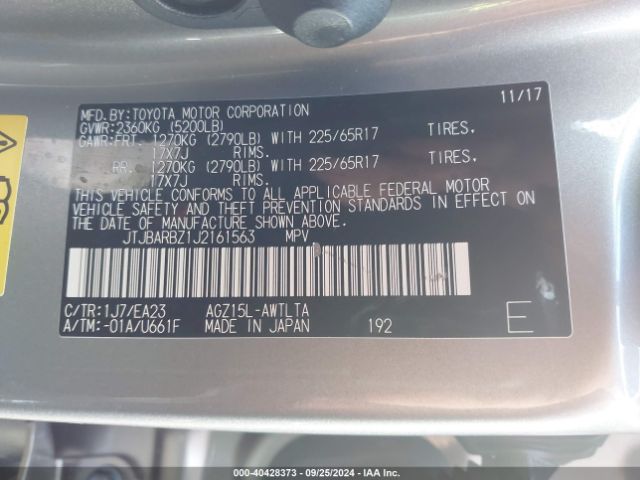 JTJBARBZ1J2161563 Lexus NX 300