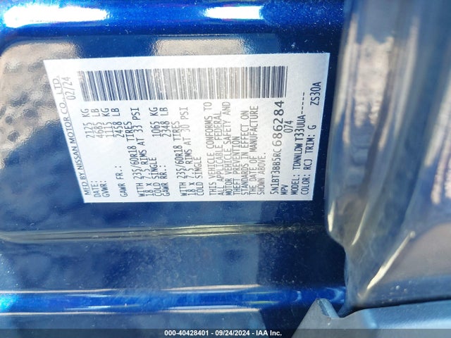 Nissan Rogue Sv Intelligent Awd 2024 5N1BT3BB5RC686284 Image 9
