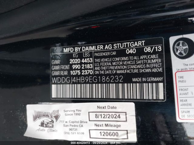 WDDGJ4HB9EG186232 Mercedes-Benz C 250
